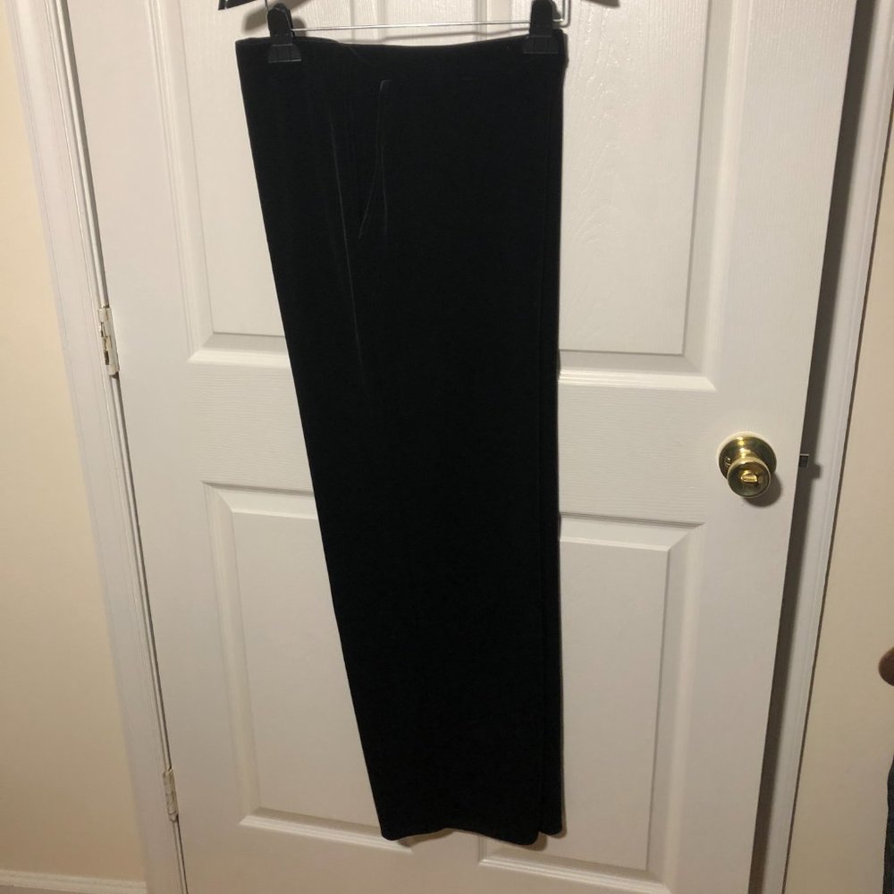 J Jill women black velvet lounge pants, XL